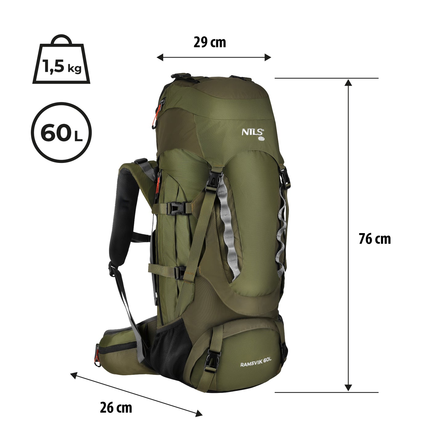 Retkireppu Ramsvik 60l NC1994 NILS CAMP