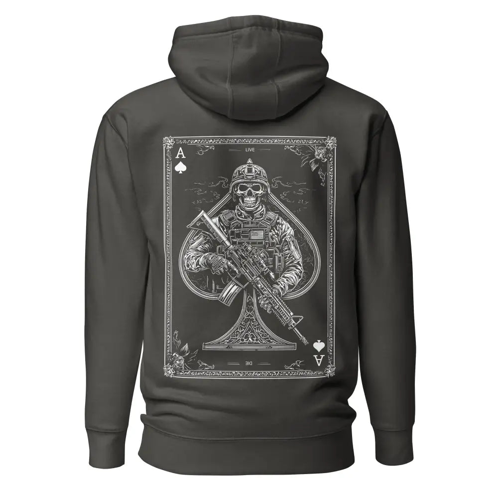 Ace of spades huppari - vintage black / s - hoodie sotilas luuranko retkeilyvarusteet verkkokaupasta 79 €