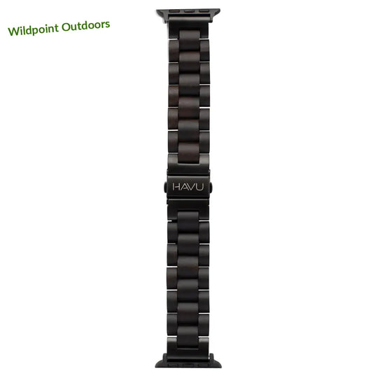 Apple watch -puinen ranneke eebenpuu - 38/40/41/(42mm series 10 ja 11) - kellojen rannekkeet - wildpoint retkeily 59 €