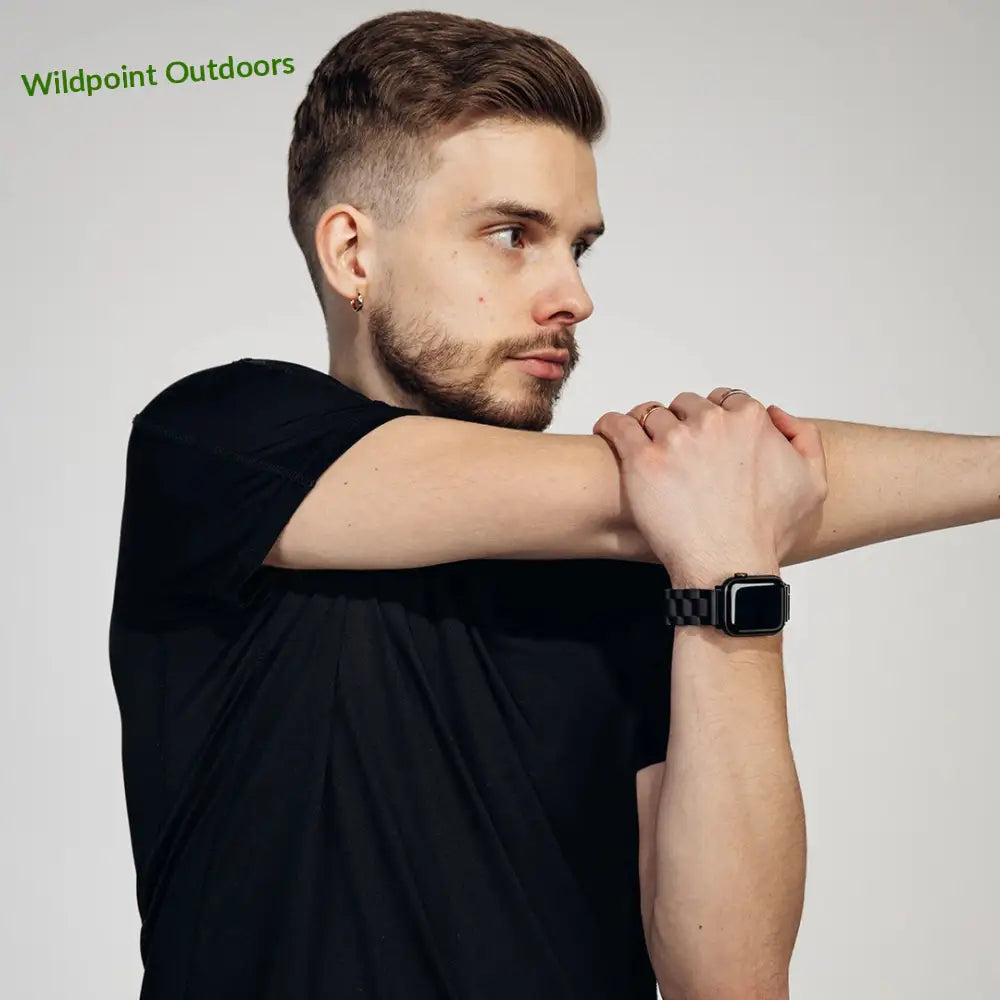 Apple watch -puinen ranneke eebenpuu - kellojen rannekkeet - wildpoint retkeily