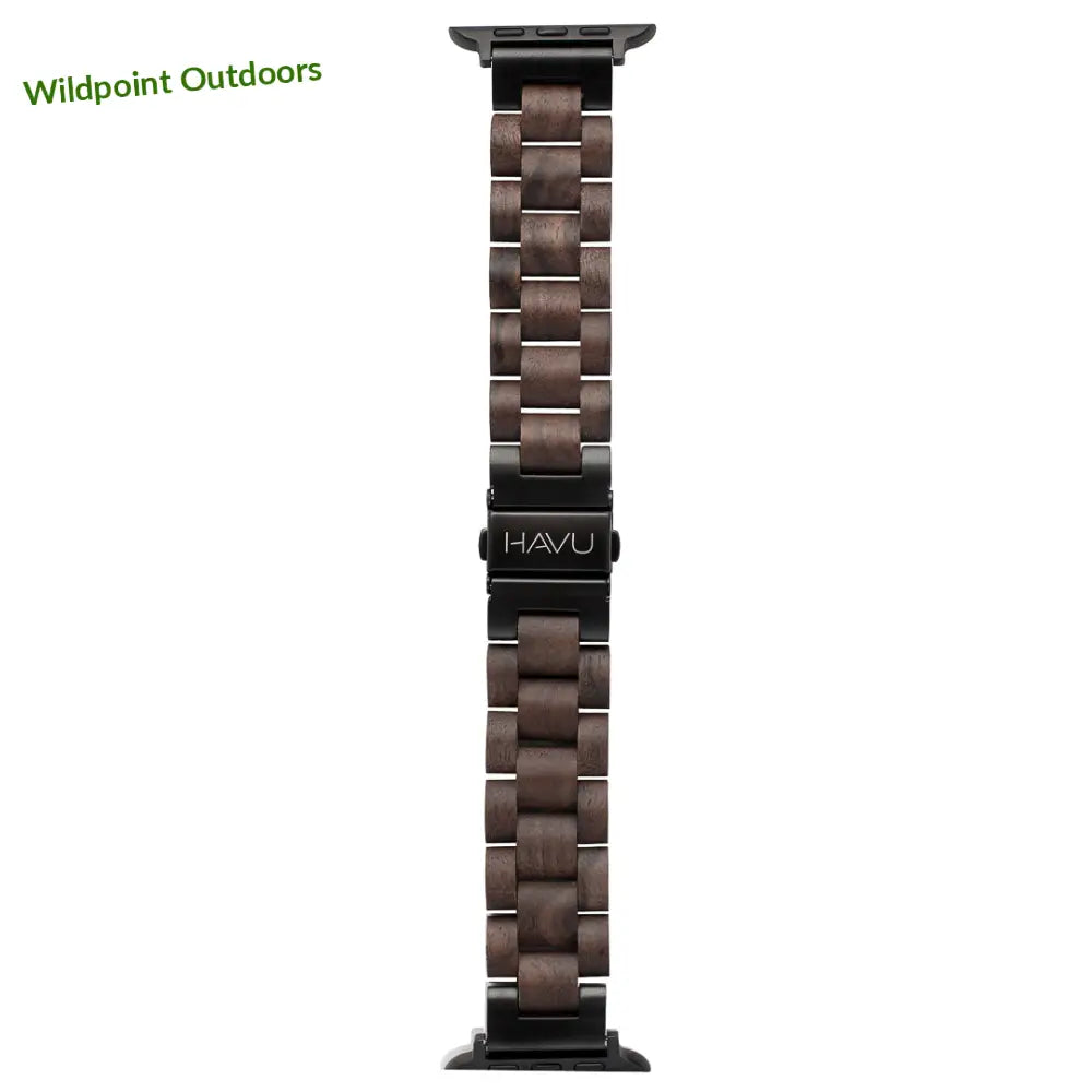 Apple watch -puinen ranneke pähkinäpuu - 38/40/41/(42mm series 10 ja 11) - kellojen rannekkeet - wildpoint retkeily 59 €