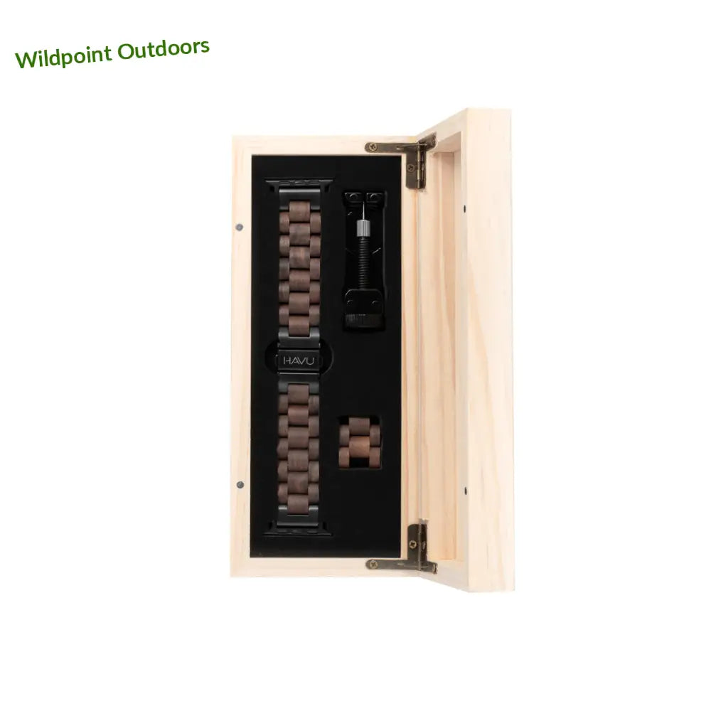 Apple watch -puinen ranneke pähkinäpuu - kellojen rannekkeet - wildpoint retkeily