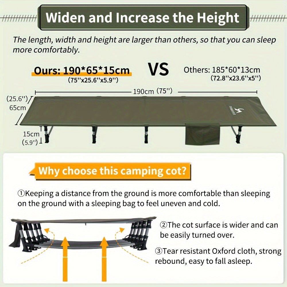 Camping Cot Heavy Duty Portable Bed-3