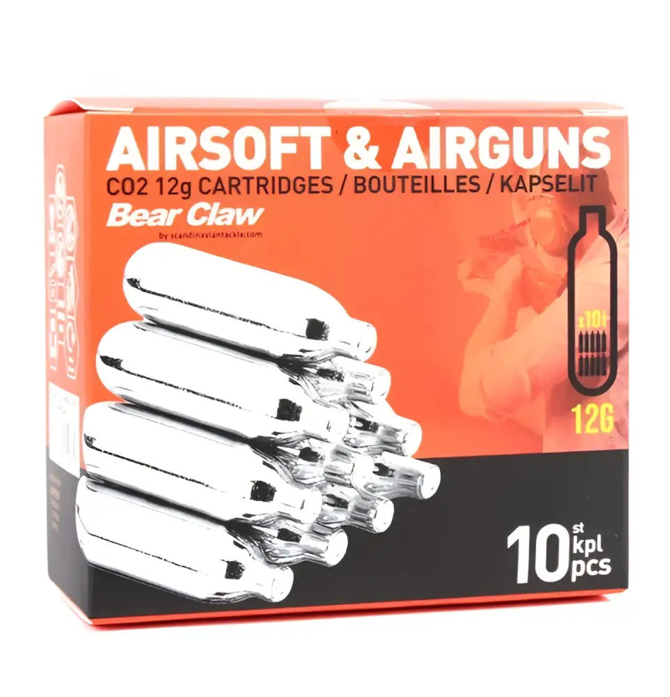 Bear claw 12g co2 kapselit 10kpl - wildpoint outdoors retkeilyvarusteet verkkokaupasta 7,90 €