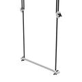 White rope swing bone birch black with black cords and sleek minimalist design for indoor or outdoor use
