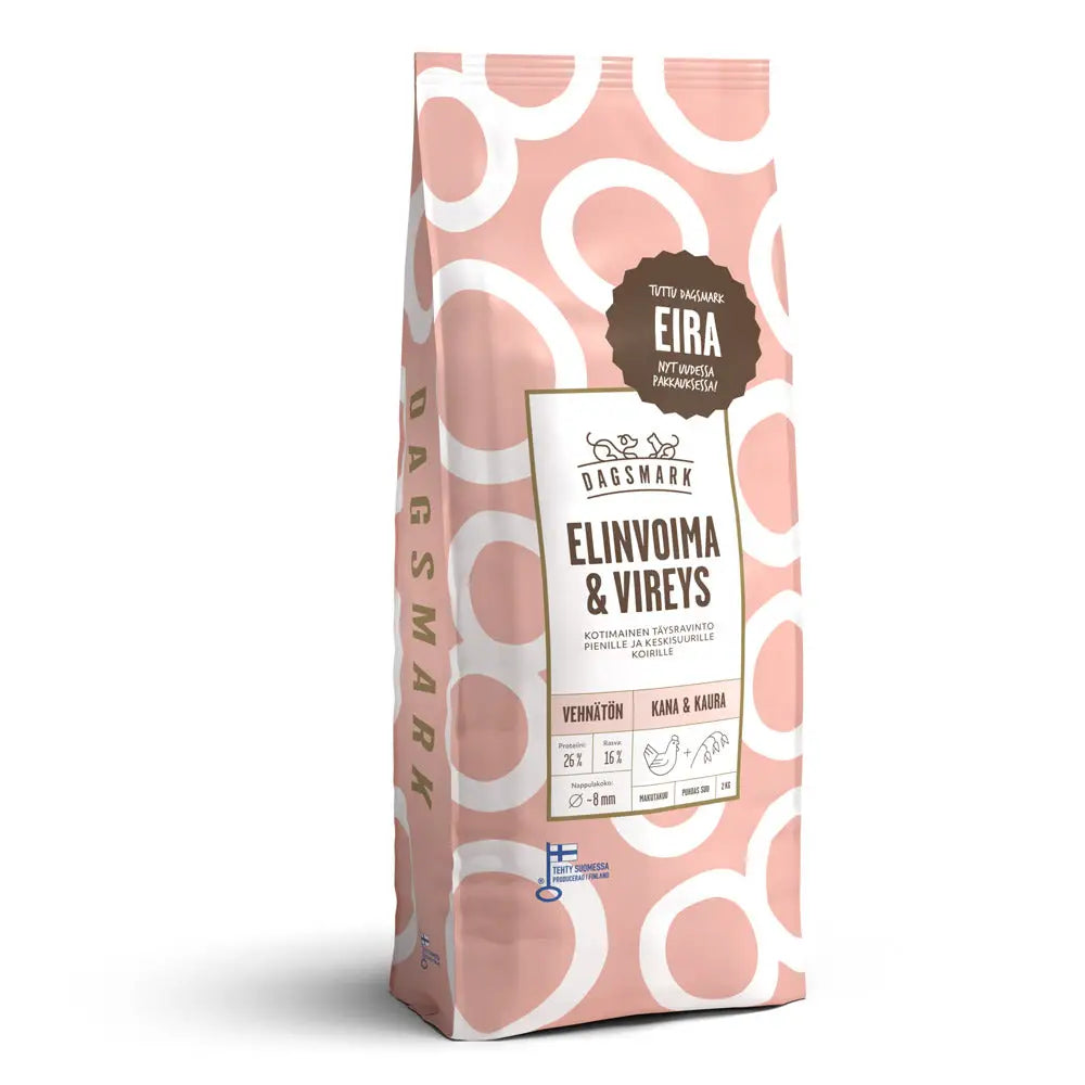 Dagsmark elinvoima & vireys vehnätön kana-kaura 2 kg - koiran kuivaruoka retkeilyvarusteet verkkokaupasta 14,90 €