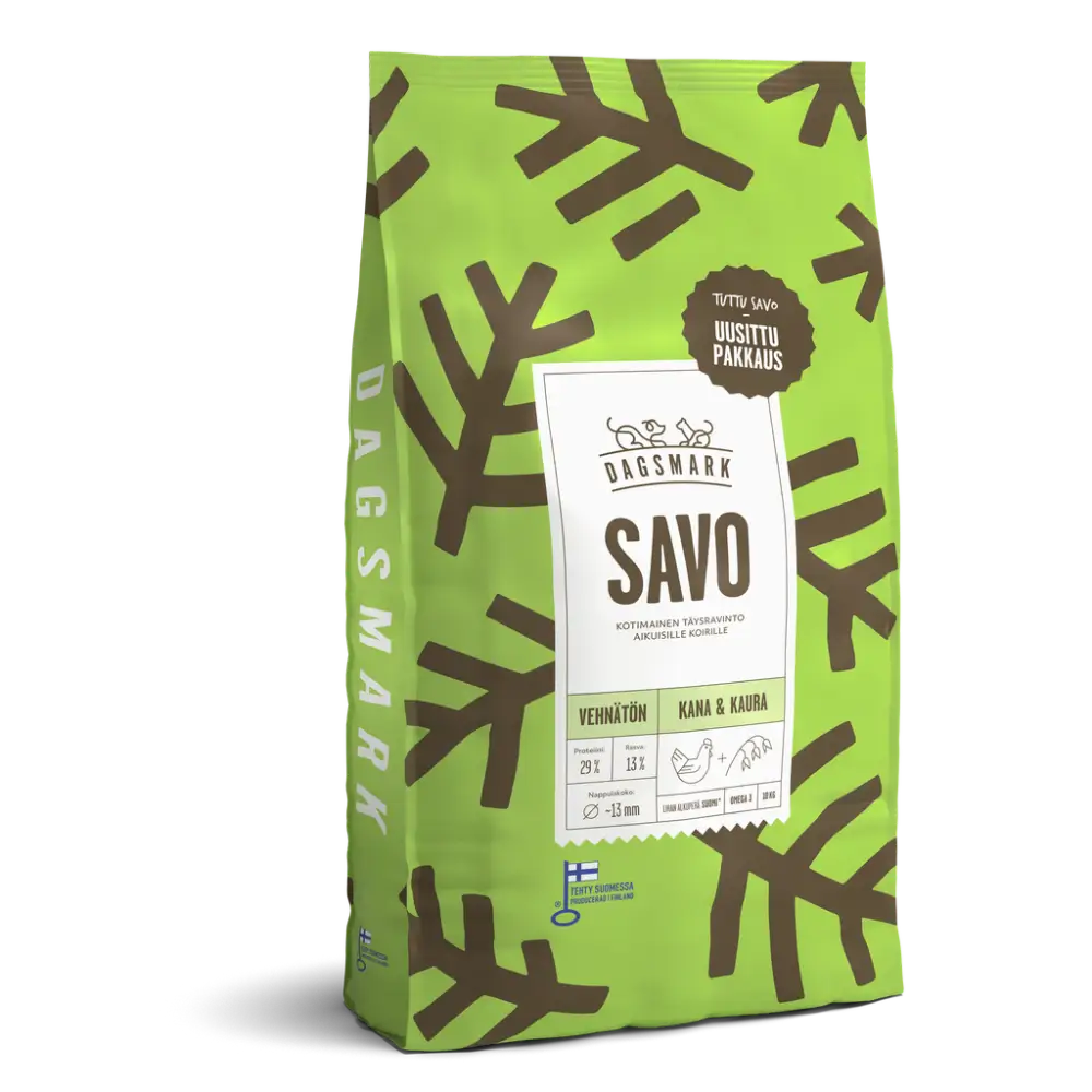 Dagsmark savo vehnätön kana-kaura 10 kg - koiran kuivaruoka retkeilyvarusteet verkkokaupasta 45,90 €