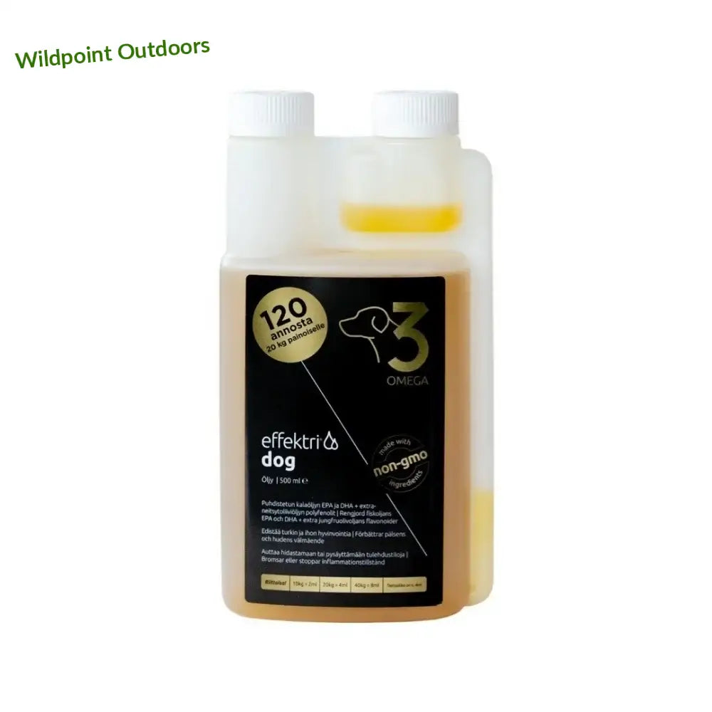 Effektri omega-3 koiralle - dog 500 ml - omega3 wildpoint outdoorsista retkeily 39,90 €