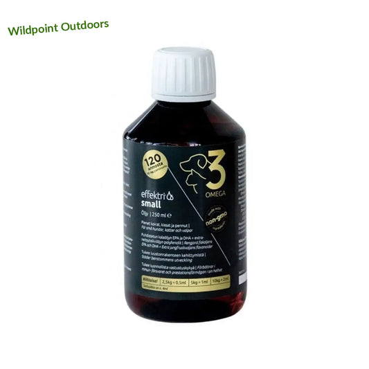 Effektri dog - omega-3 koiralle - small 250 ml - wildpoint outdoors for doggos retkeily 29,90 €