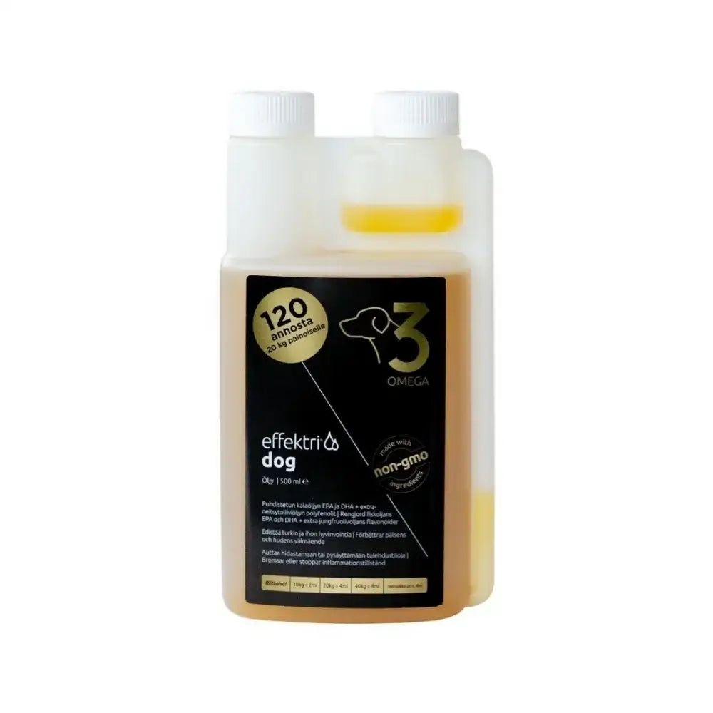 Effektri omega-3 koiralle ihon ja turkien hoitoon - dog 500 ml - lisäravinne retkeily 39,90 €