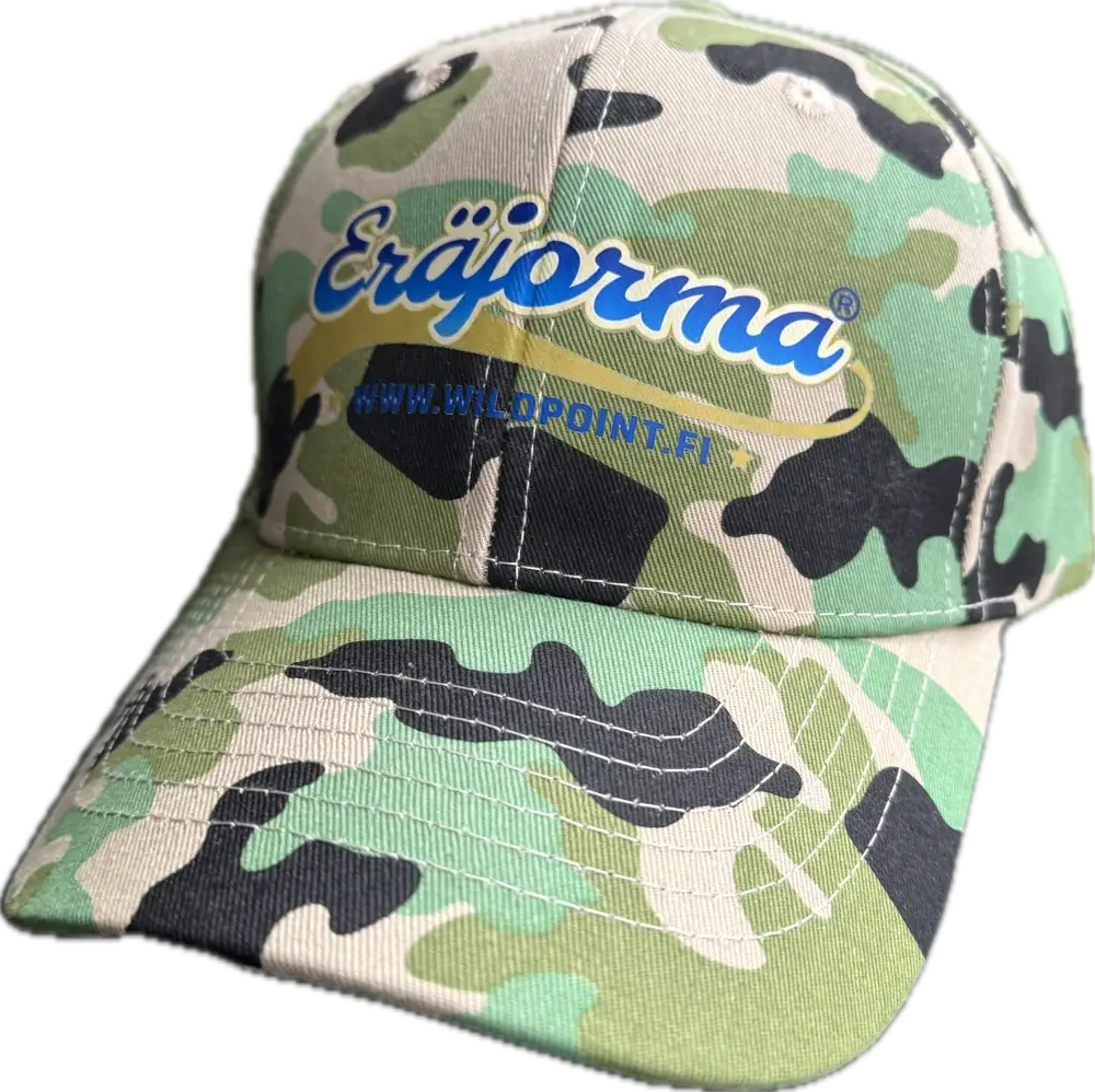 Eräjorma Camo Baseball-lippis vihreällä maastokuviolla