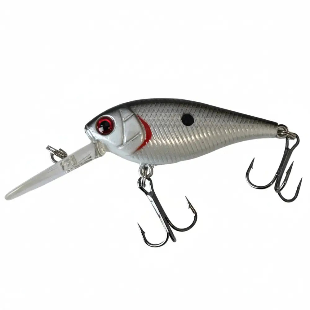 Eräjorma Natikka syvännevaappu 5,5 cm hopea musta crankbait- viehe punaisella silmällä ja kolmipiikeillä