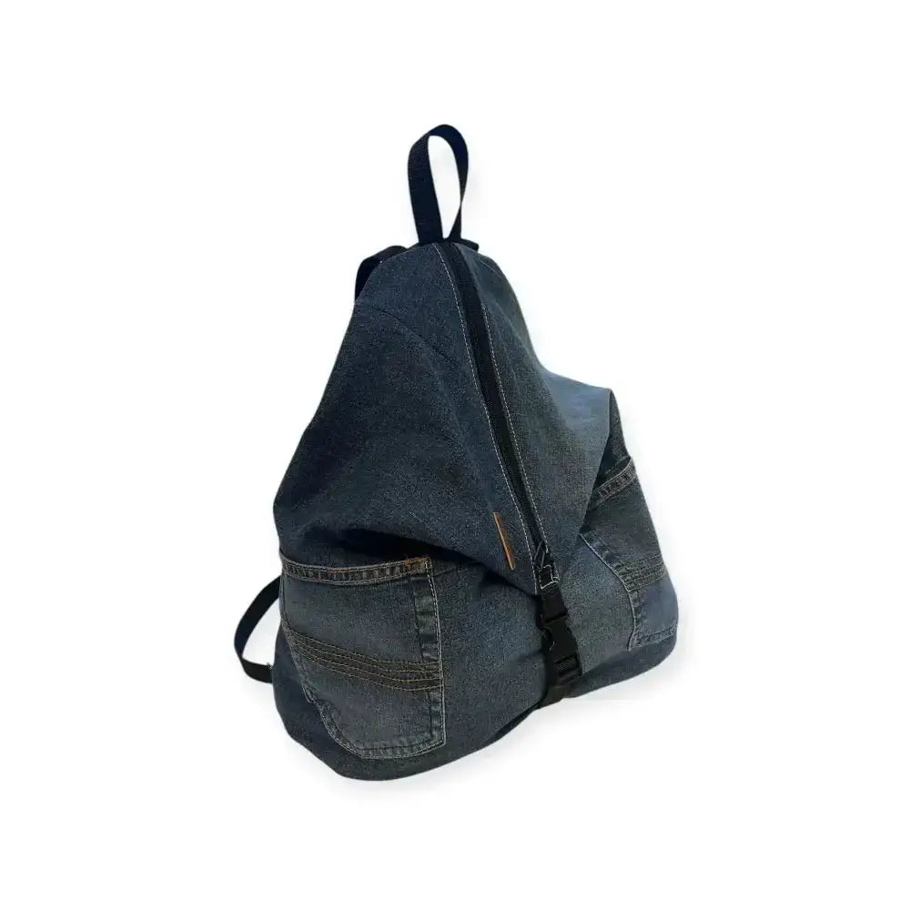 Farkkureppu elisa - reppu kierrätetystä denim kankaasta retkeilyvarusteet verkkokaupasta 49,90 €