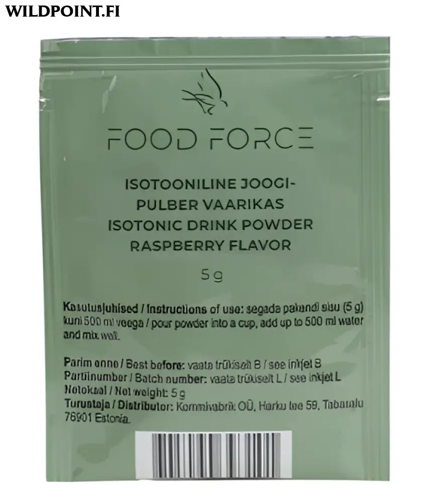 Food force isotoninen juomajauhe vadelma 5g