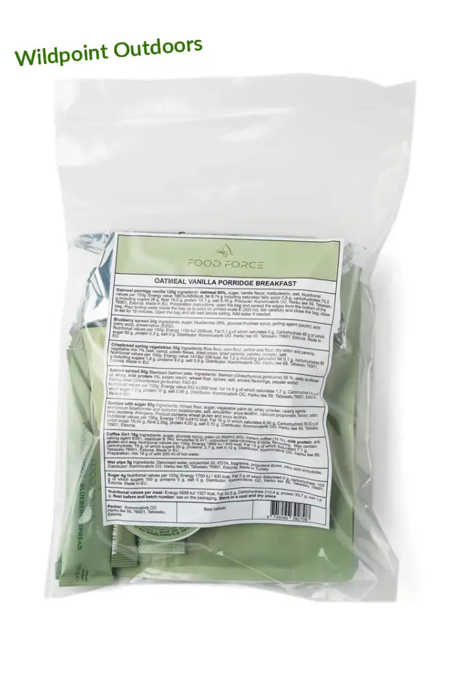 Food force kaurapuuro vaniljapuuro valmis-aamiainen - retkeily 9,50 €