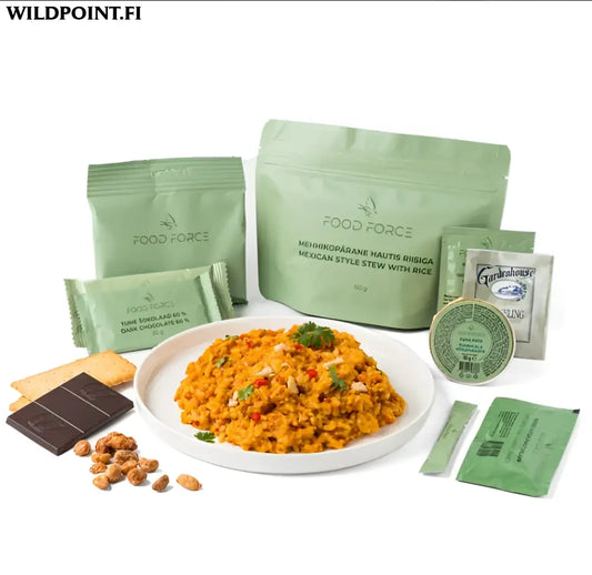 Food force meksikolainen muhennos riisillä mre ateriapaketti