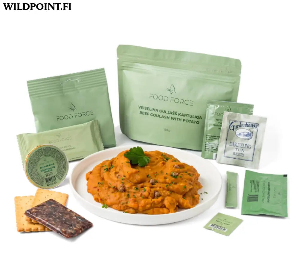 Food force naudanlihagulassi perunalla mre ateriapaketti