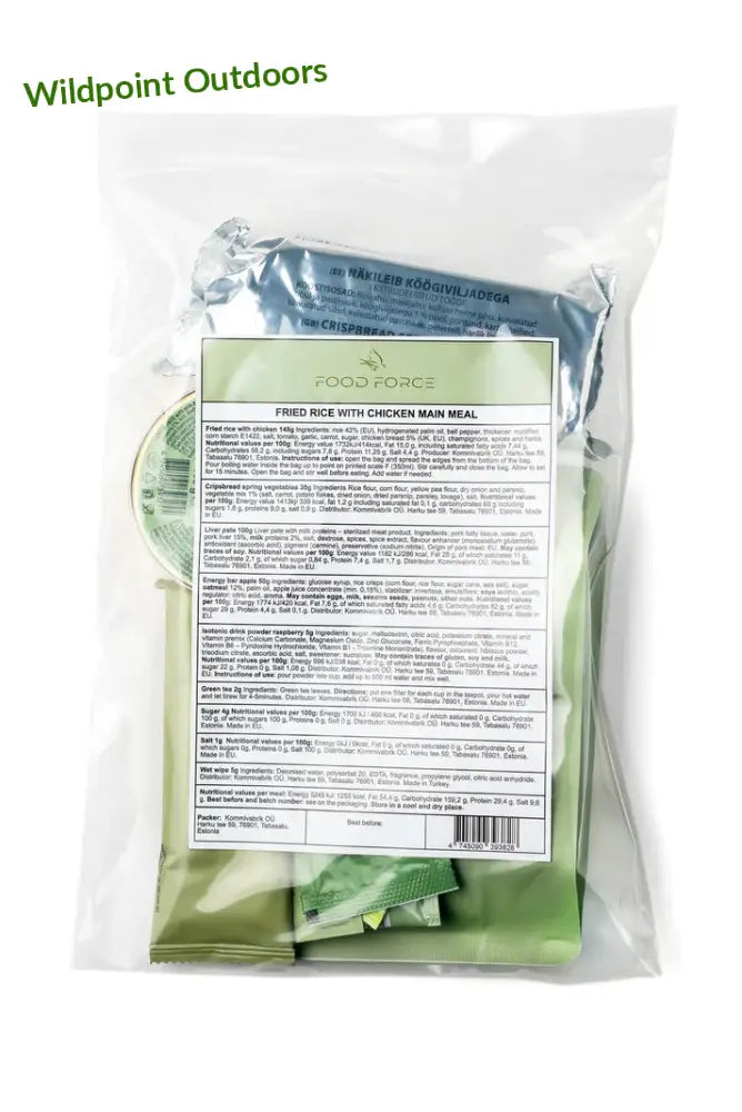 Food force paistettua riisiä ja kanaa mre ateriapaketti - paketti retkeily 11,90 €