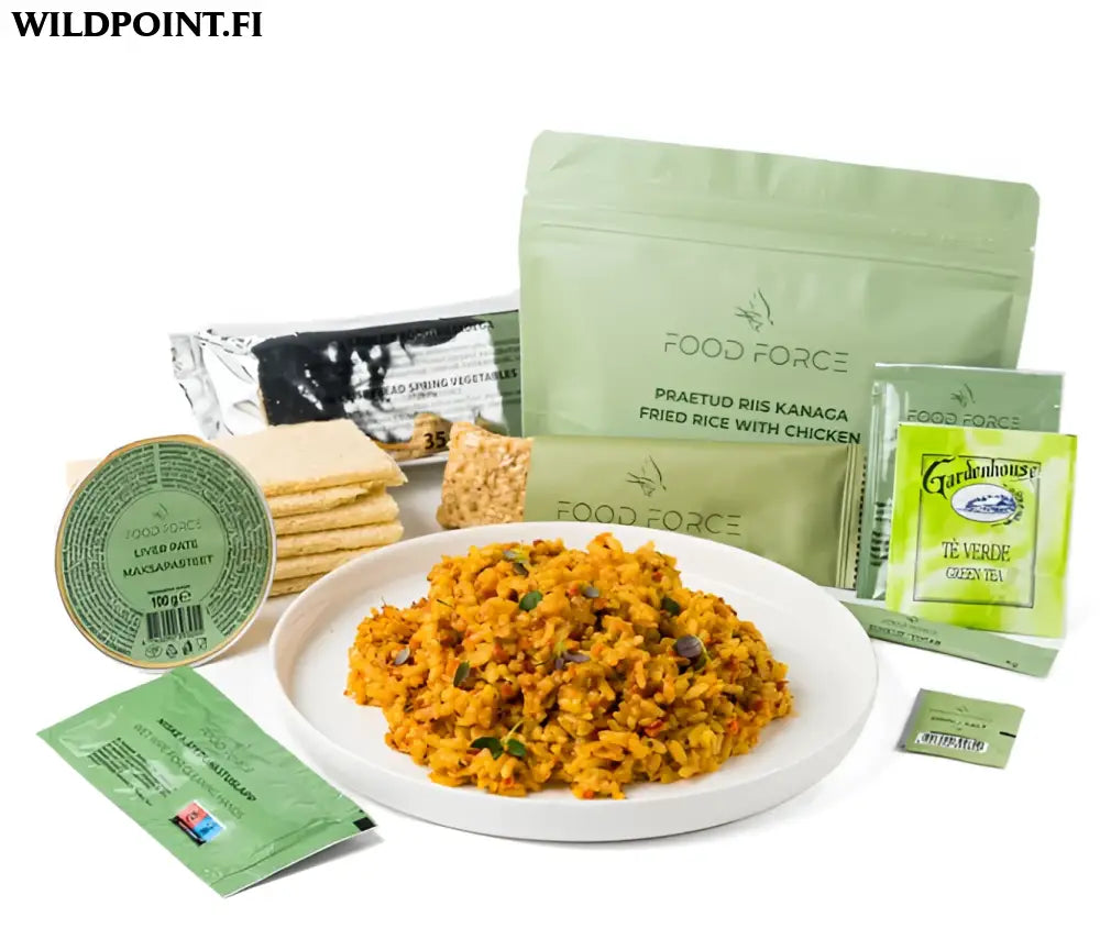 Food force paistettua riisiä ja kanaa mre ateriapaketti