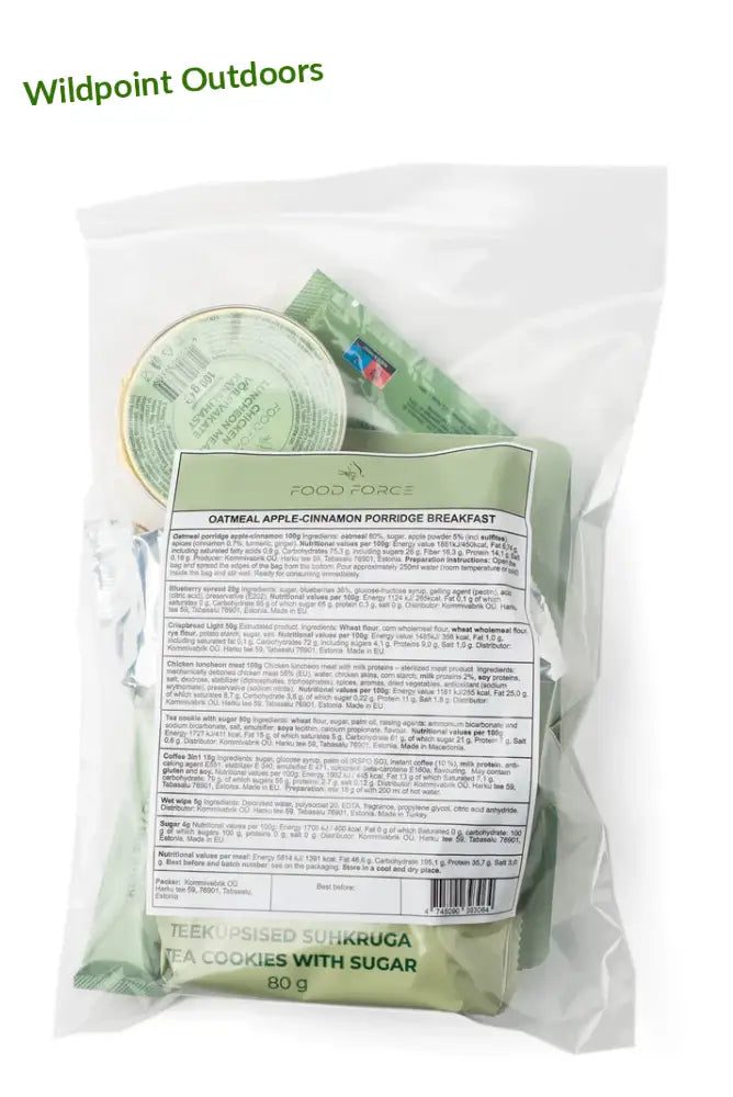 Foodforce omena-kaneli kaurapuuro mre-paketti - valmisateria retkeily 11,90 €