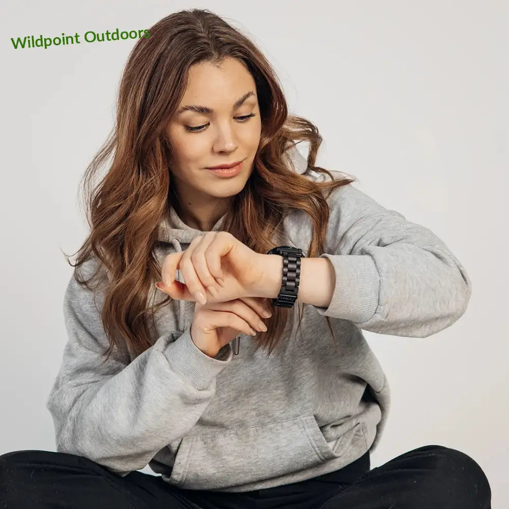 Garmin quickfit puinen ranneke eebenpuu - kellojen rannekkeet - wildpoint retkeily