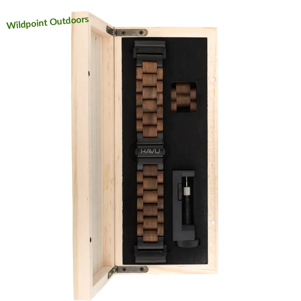 Garmin quickfit puinen ranneke pähkinäpuu - kellojen rannekkeet - wildpoint retkeily