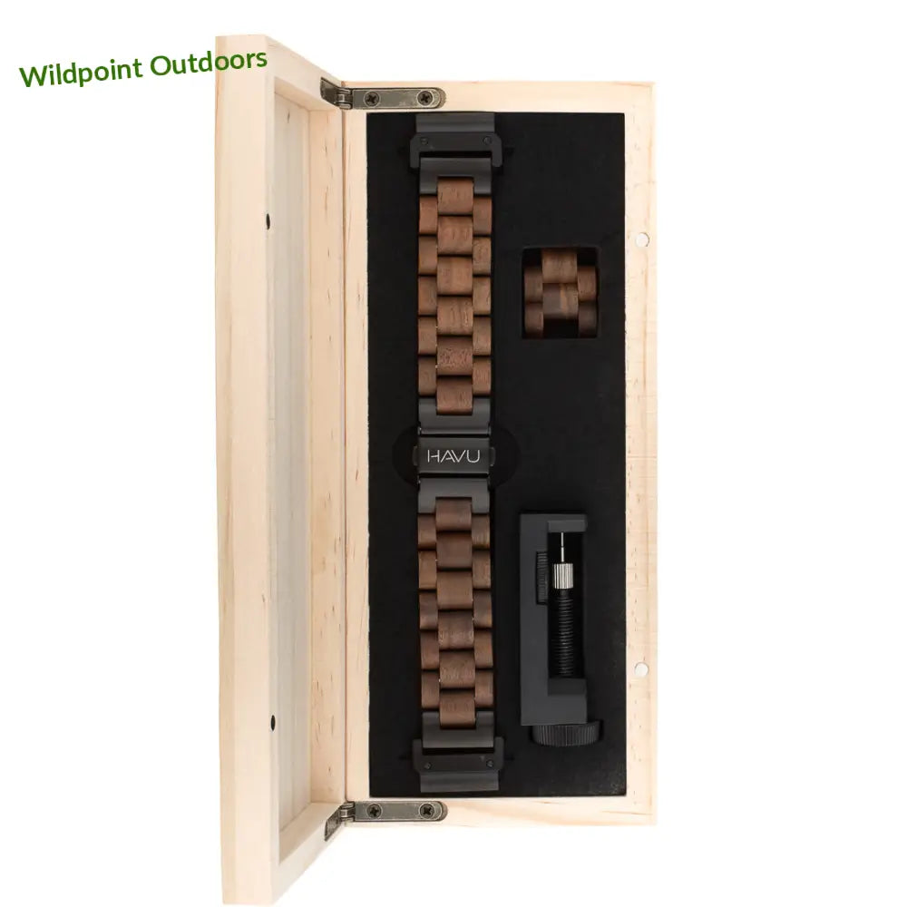 Garmin quickfit puinen ranneke pähkinäpuu - kellojen rannekkeet - wildpoint retkeily