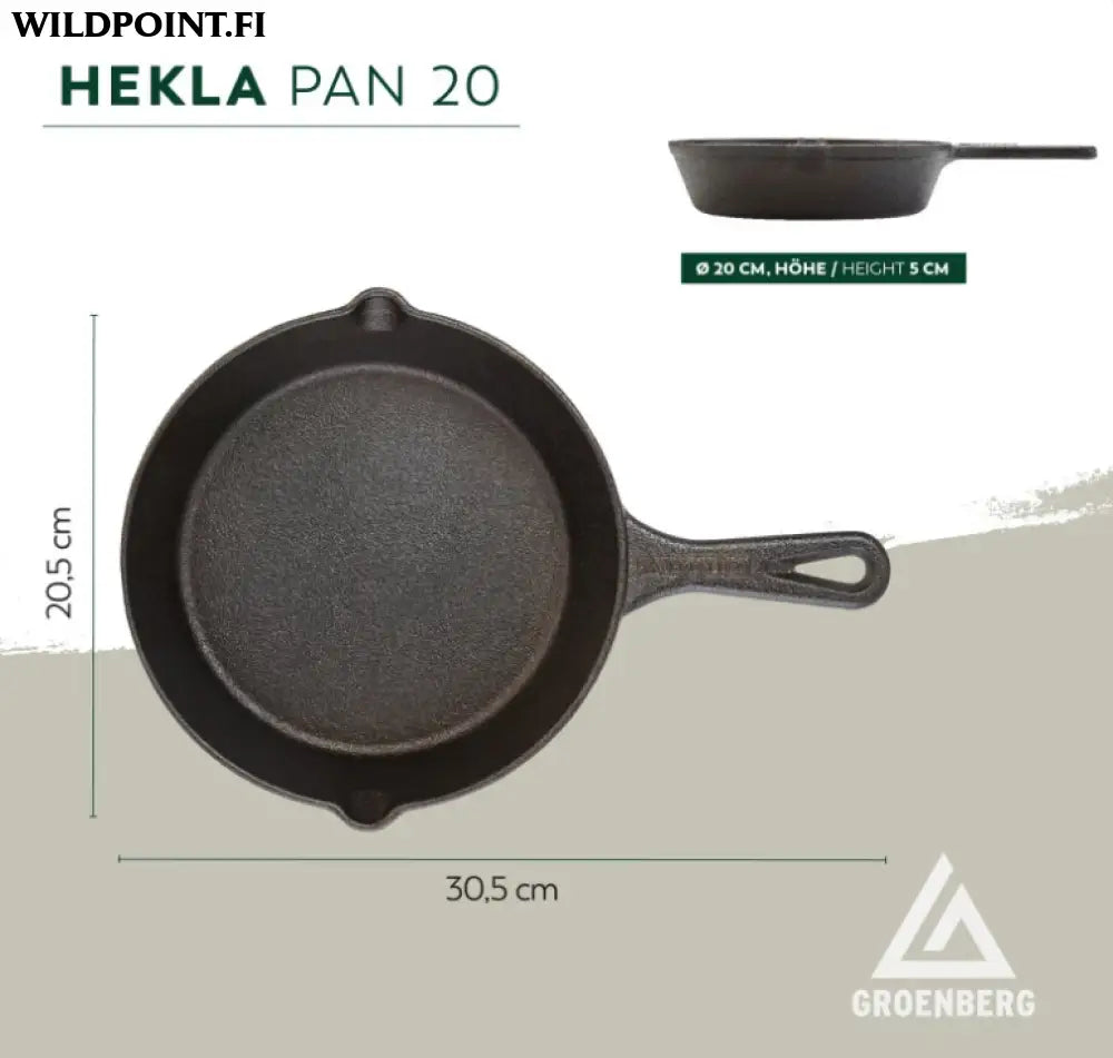 Groenberg hekla valurautapannu 20 cm / 1l