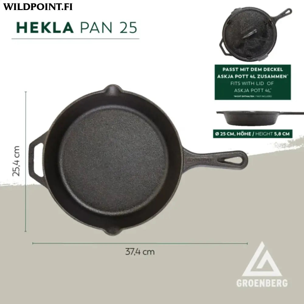 Groenberg hekla valurautapannu 25 cm / 2l
