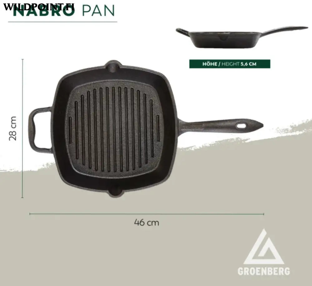 Groenberg nabro parilapannu 28 × 28 cm