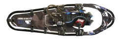 Black and blue gv snow aerolite spin 9x29 snowshoe with rugged textured design for snowy terrain use