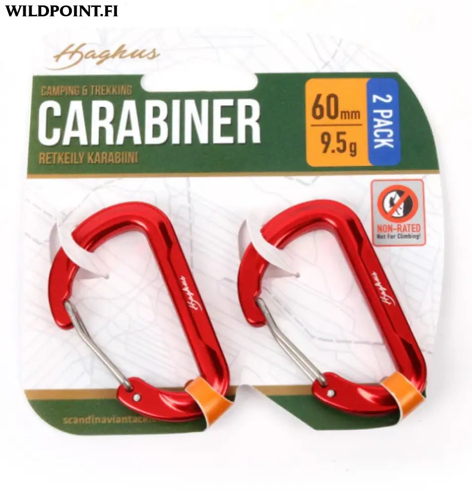 Haghus 60mm karabiini 2kpl sarja