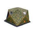 Haghus bushman 2xl metsästysteltta vihreä-musta camouflage-kuvio ja oranssit reunat jääkalastukseen