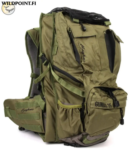 Haghus Korpimäki 35 päivärinkka asepussilla.