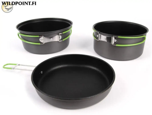 Haghus Non Stick 3-osainen retkipannu- ja kattilasarja