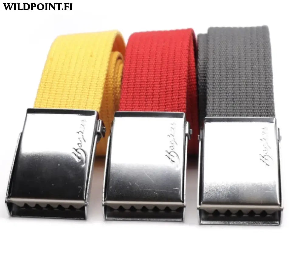 Haghus retkivyöt 120cm kolme väriä — haghus retkivyö 120cm sinappi