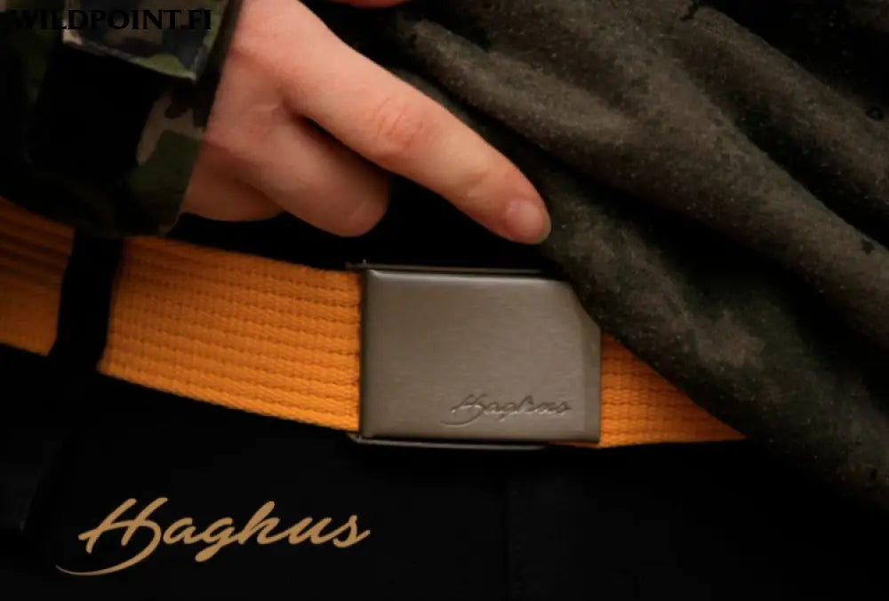 Haghus retkivyöt 120cm kolme väriä — haghus retkivyö 120cm sinappi