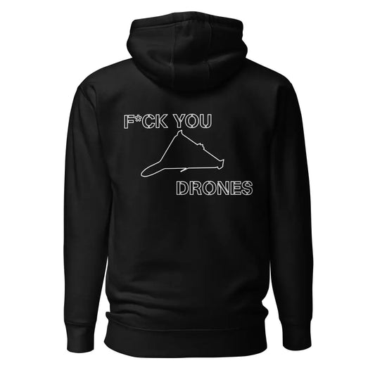 I hate those damn drones- huppari - black / s - hoodie drones verkkokaupasta retkeilyvarusteet verkkokaupasta 79 €