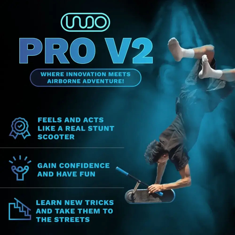 Indo pro v2 trick scooter - 12+ years old / blue-matt black - trampoline scooters - wildpoint outdoors