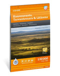 Kartta kaaressuvannosta tarvantovaarasta ja lätäsenoista gaialta oranssi ja musta 1 50 000 mittakaavassa