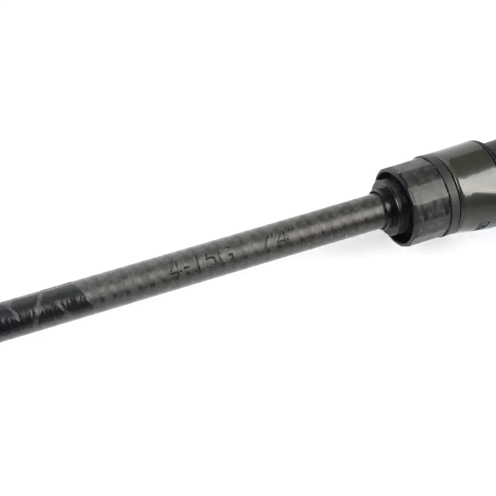 Black carbon fiber kalastajan kanava syvä ahven vapa 4-15g 7 4 with engraved model number visible