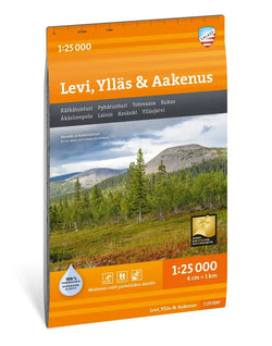 Kartta levi ylläs aakenus 1 25 000 oranssi ja musta vaelluskartta gallalta
