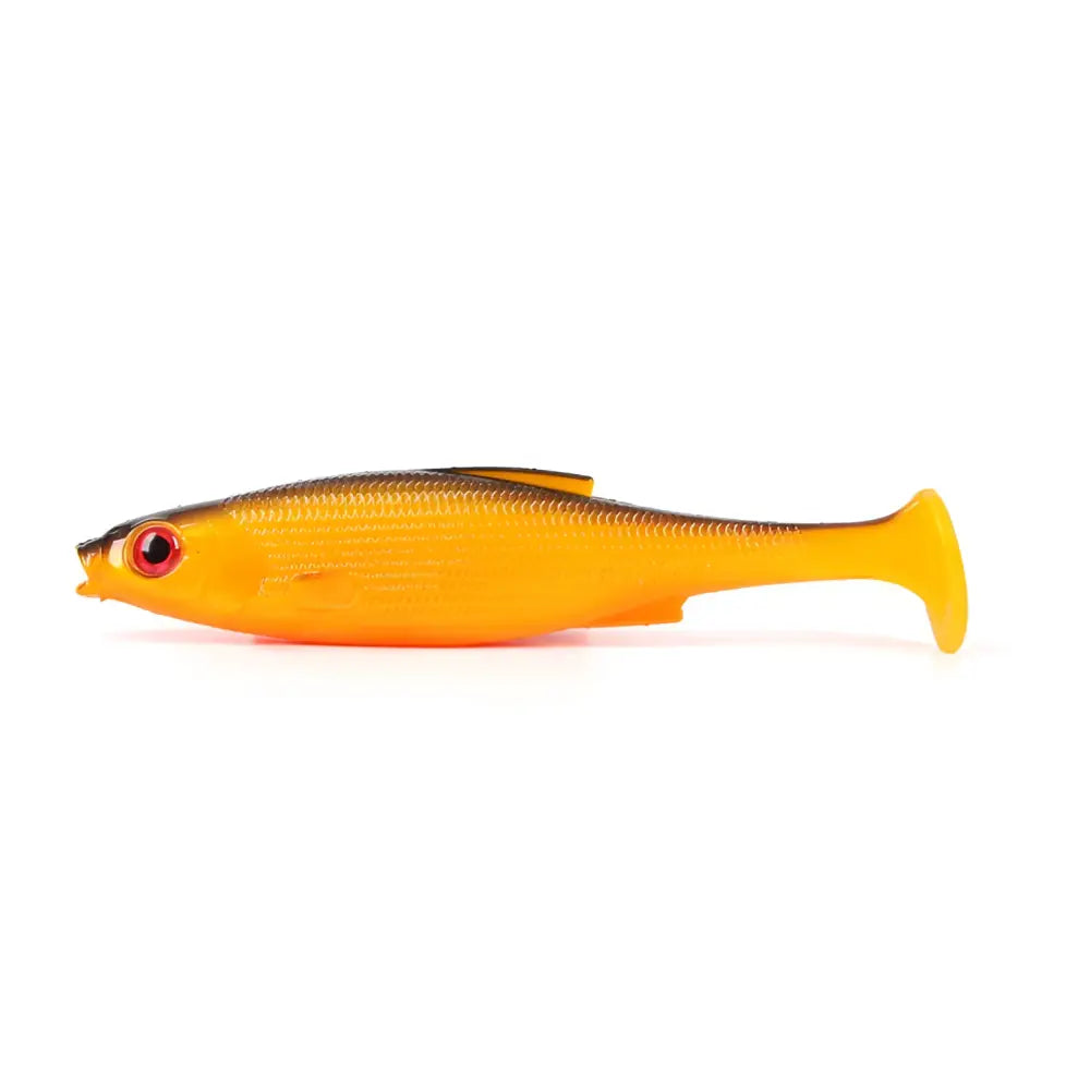 Lmab køfi roach shad 14cm siliconekalastusviehe oranssi musta punainen silmä 28g 3kpl pakkauksessa