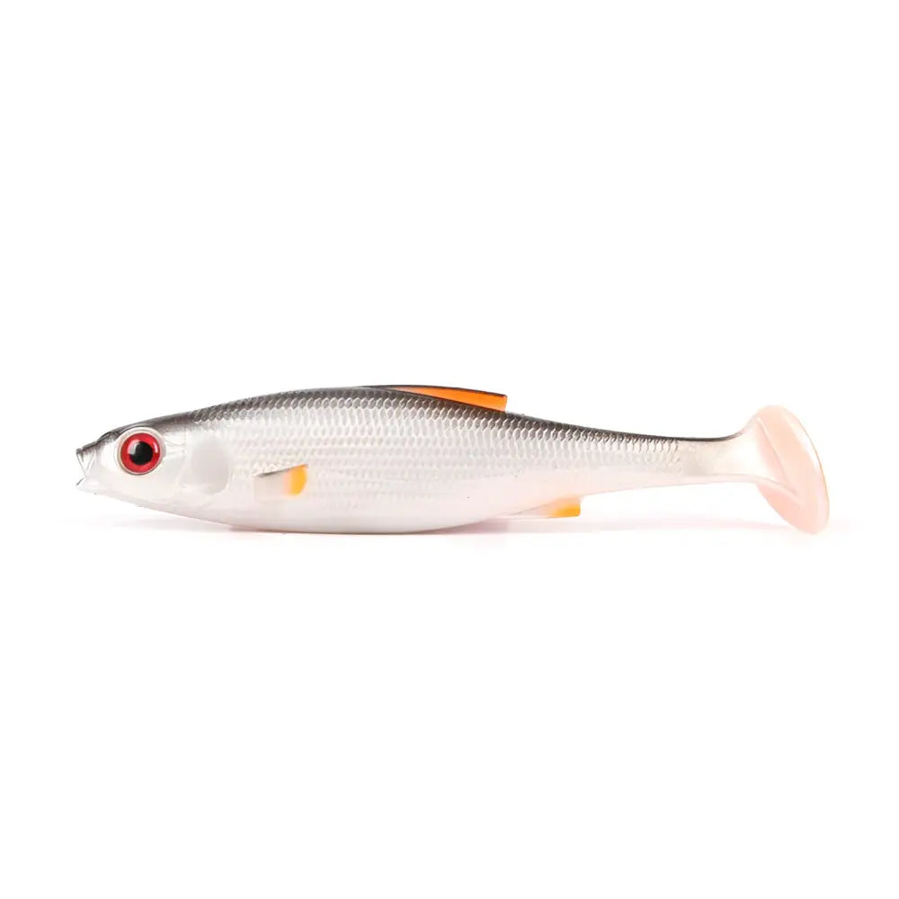Lmab køfi roach shad 14cm 28g hopea-oranssi silikoninen kalajigi punaisella silmällä kolmipakkaus