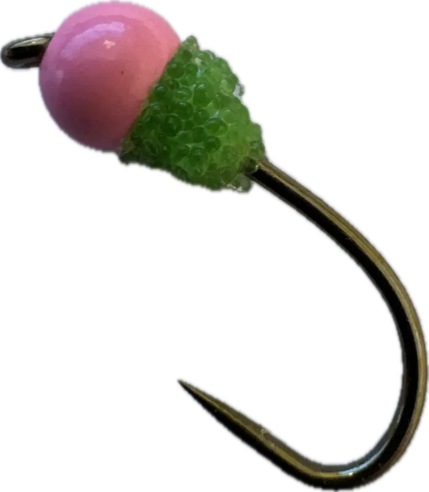 Maken morri & perho käsinvalmistettu 10mm mätimorri pilkintään - pink / green - käsityö retkeilyvarusteet