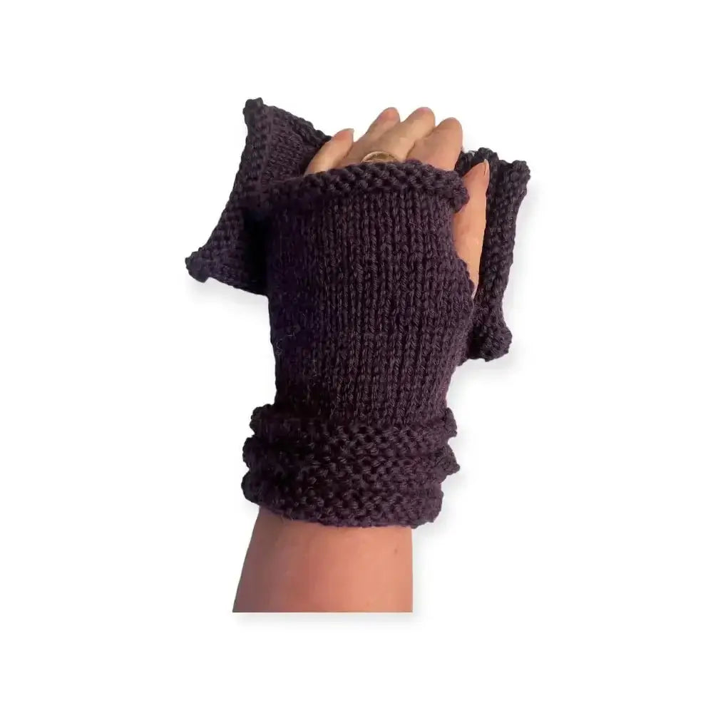 Makkara kämmekkäät - tumma liila - merinovillaiset kämmekkäät sormikkaatkäsineet retkeilyvarusteet verkkokaupasta