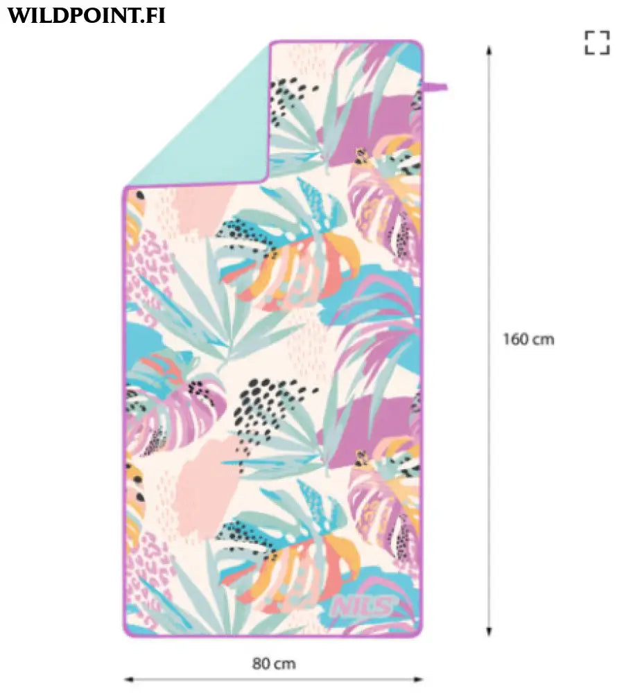 Mikrokuitupyyhe ncr14 flora 160x80 cm nils - accessories