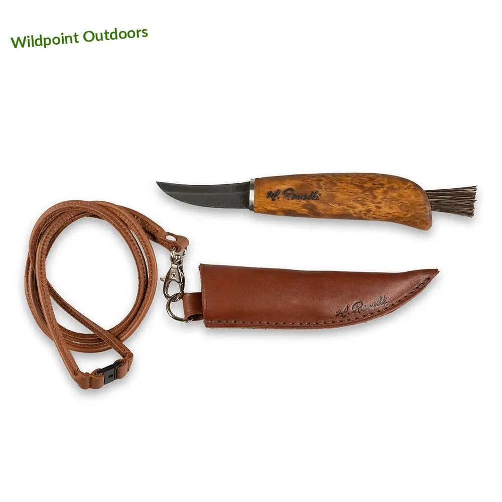 Mushroom knife - sheath with leather cord - wildpoint outdoors retkeily 119 €
