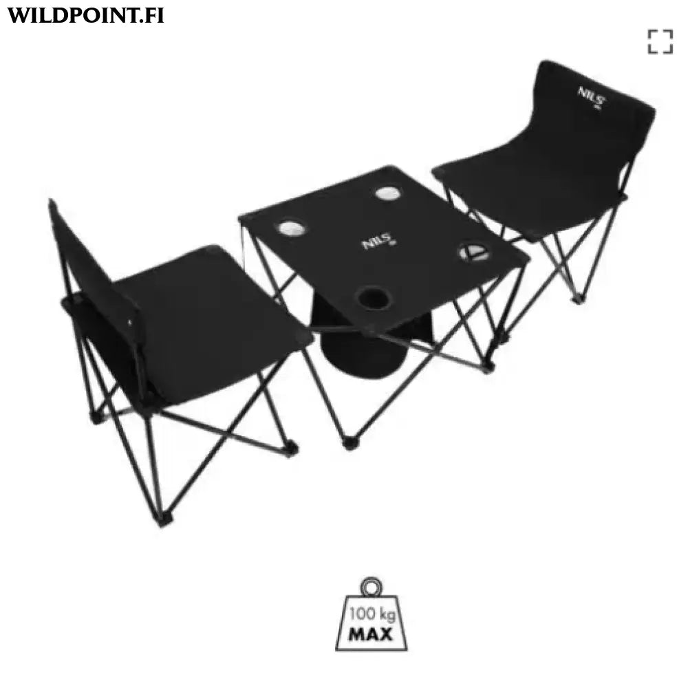 Nils camp retkisetti: pöytä ja 2 tuolia nc3304 - accessories
