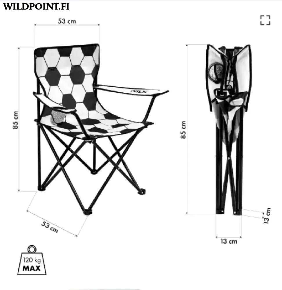 Nils camp retkituoli ’jalkapallo’ nc3303 - accessories